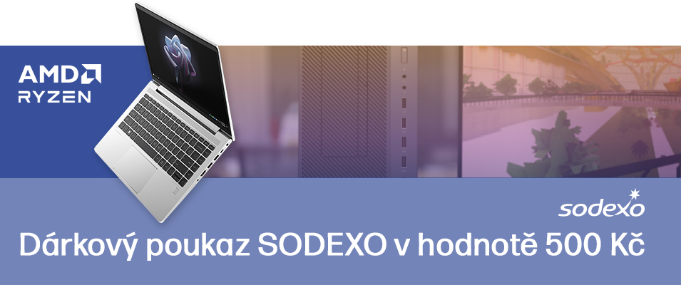 Získejte Sodexo poukázku za každý nakoupený kus počítače nebo notebooku HP produktové řady 400 a vyšší s procesorem AMD Ryzen™!